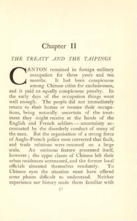 Chapter II. The treaty and the taipings