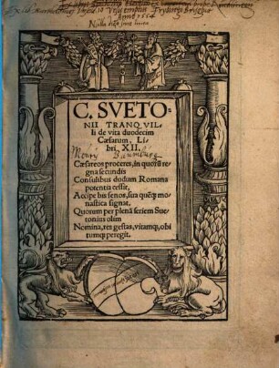 C. Svetonii Tranqvilli de vita duodecim Caesarum : Libri XII ...