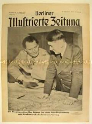 Wochenzeitschrift "Berliner Illustrierte Zeitung" u.a. zu den Kämpfen an der Ostfront und zu Hitlers Geburtstag