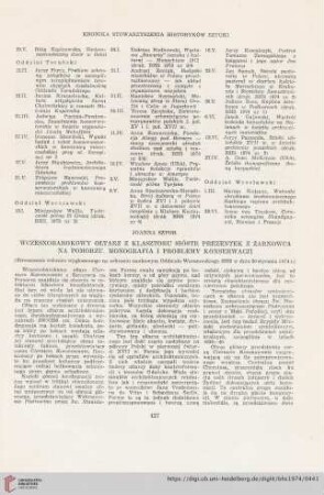 36: Wczesnobarokowy ołtarz z klasztoru sióstr Prezentek w Żarnowcu na Pomorzu. Monografia i problemy konserwacji