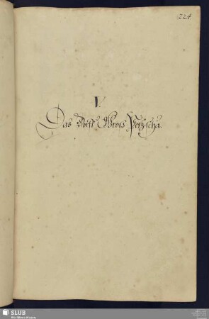 Bl. 224-252: V. Das Dorff Groß-Petzscha
