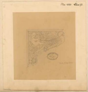 Balkontragekonsole Monatskonkurrenz Mai 1877: Seitenansicht