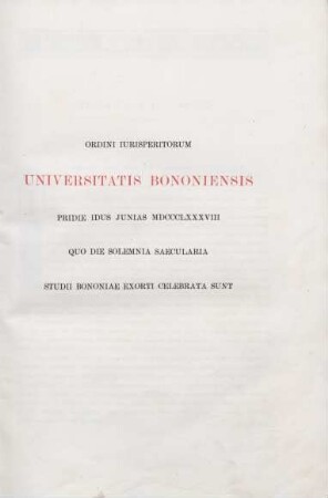 Ordini Iurisperitorium Universitatis Bononiensis ...