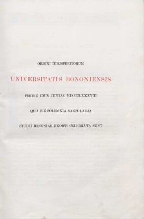 Ordini Iurisperitorium Universitatis Bononiensis ...