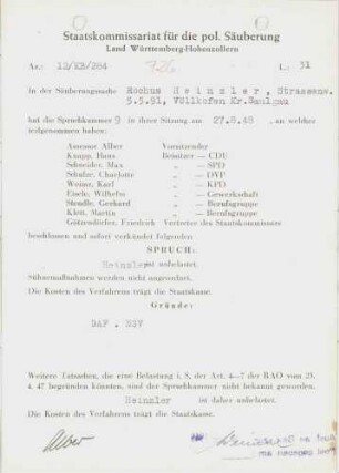 Heinzler, Rochus