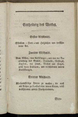 Eintheilung des Buches.