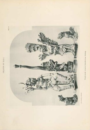 Plate IV. Island of Bali. Polychromatic wooden statuettes from Buleleng