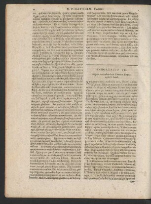 Exhortatio VII.