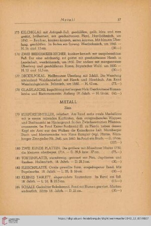 Metall (Nr. 179 - 340)
