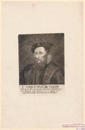 Christoph Dietherr d.Ä., Beisitzer am Landgericht; geb. 1528; gest. 1594