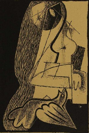 Figur mit Vogel