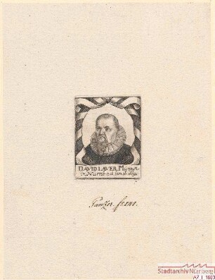 David Lauer, Münzmeister in Nürnberg; geb. 1557; gest. 1619
