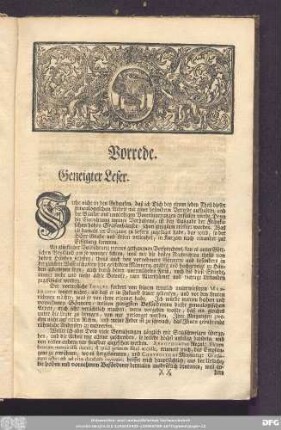 Vorrede. Geneigter Leser.