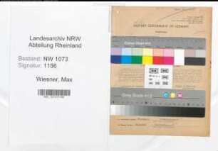 Entnazifizierung Max Wiesner , geb. 07.10.1876 (Vertreter)