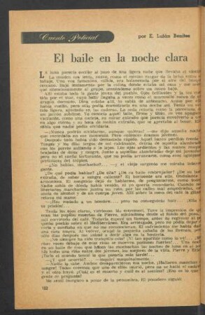 El baile en la noche clara : Cuento policial