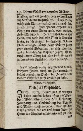 Vierter Abschnitt. Gelehrte Geschichte.