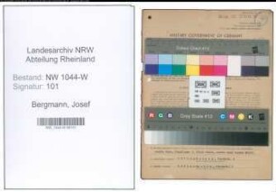 Entnazifizierung Josef Bergmann , geb. 24.05.1890 (Gemeindevertreter)