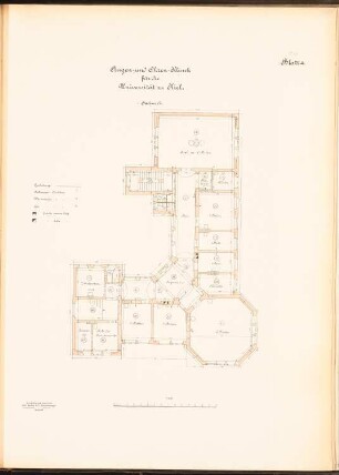 Augen- und Ohrenklinik der Christian-Albrechts-Universität Kiel: Grundriss 1.OG 1:100