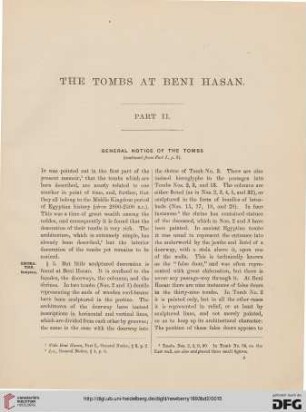 General notice of the tombs