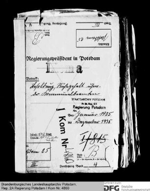 Besoldung, Ruhegehalt, Witwen- und Waisenversorgung der Kommunalbeamten in Potsdam