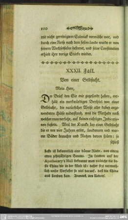 XXXII. Fall. Von einer Gelbsucht