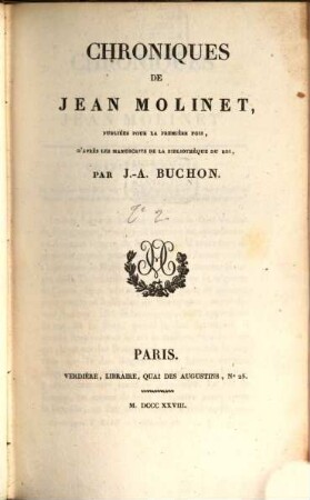 Chroniques de Jean Molinet. [2]
