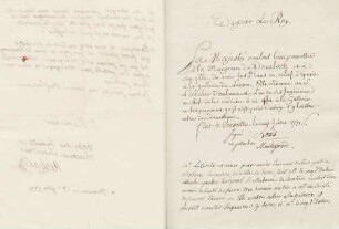 Ludwig XV. an Karoline Luise von Baden / Friedrich von Baden (Versailles)