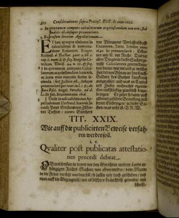 Tit. XXIX. Wie auff die publicirten Beweise verfahren werden soll. [...]