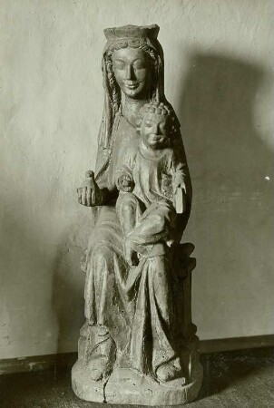 Sitzende Madonna mit Kind und Taube