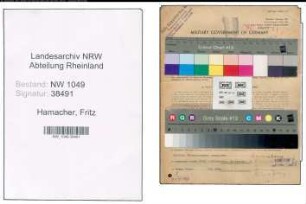 Entnazifizierung Fritz Hamacher , geb. 31.08.1892 (Spediteur)