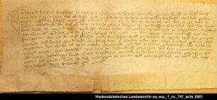 Der Häuptling Wiard Haykena in Uphusen verkauft der Kommende Abbingwehr Grundstücke im Middelsumer Hammrich = OUB I, Nr. 514, S. 458 Anhängendes Siegel verloren