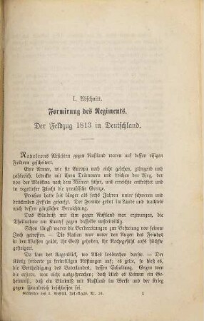 Geschichte des 3. Westfälischen Infanterie-Regiments Nr. 16.