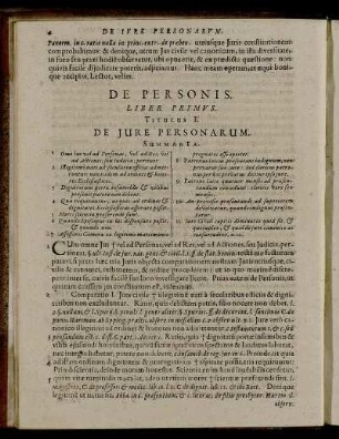 De Personis. Liber Primus.