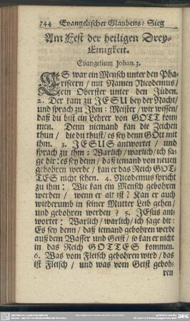 Am Fest der heiligen Drey-Einigkeit