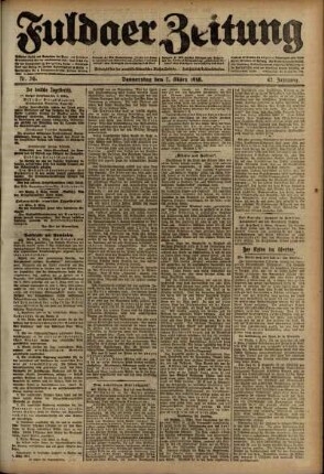 Ausgabe vom Donnerstag, den 07. März 1918.