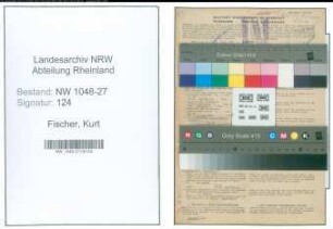 Entnazifizierung Kurt Fischer , geb. 21.03.1910 (Mathematiker)
