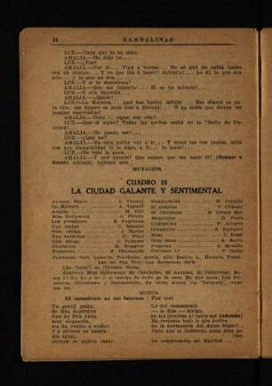 Cuadro 10 : La ciudad galante y sentimental