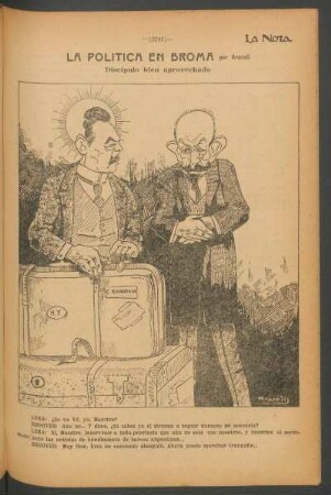 La política en broma - [Ilustración] : Discípulo bien aprovechado