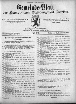 1900,47: No. 47, 25. November 1900