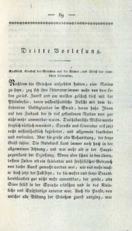 Dritte Vorlesung