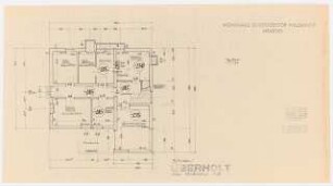 Gartenanlagen und Gärten Wohngebiet Burgfeld, Neviges: Wohnhaus Stadtdirektor Willebrand: Grundriss Kellergeschoss 1:50