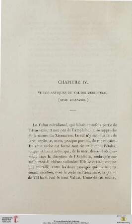 Chapitre IV: Villes antiques du Valtos méridional