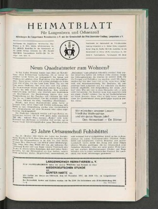 25 Jahre Ortsausschuß Fuhlsbüttel