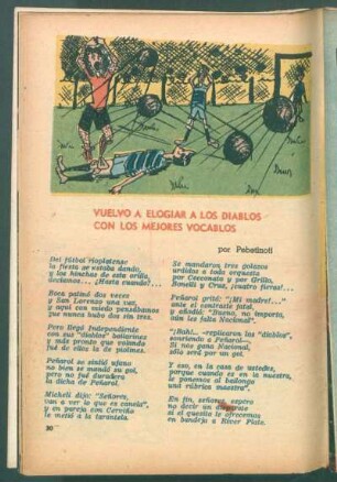 Vuelvo a elogiar a los diablos con los mejores vocablos