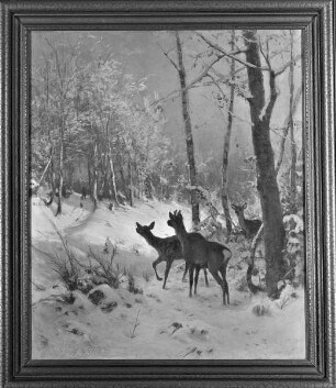 Rehe im Winterwald