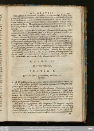 Sectio I. Quid sit Gratia praeveniens, excitans, & operans.