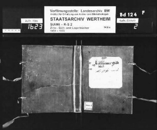 Külsheimer Gült- und Zinsbuch, renoviert 1692 (mit Vornamenregister)