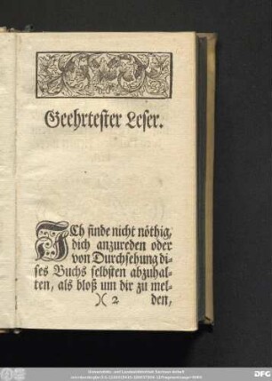 Geehrtester Leser.