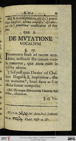 Cap. II.: De mutatione vocalium