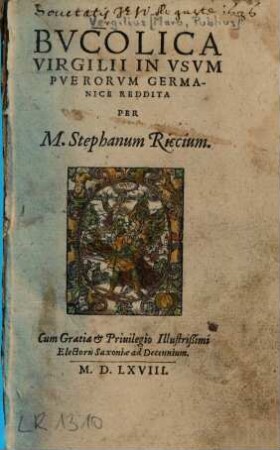 Bucolica Vergilii : in usum puerorum